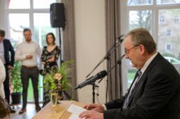 Bürgermeister Veit Künzelmann hält seine Ansprache zum Jahresempfang 2023